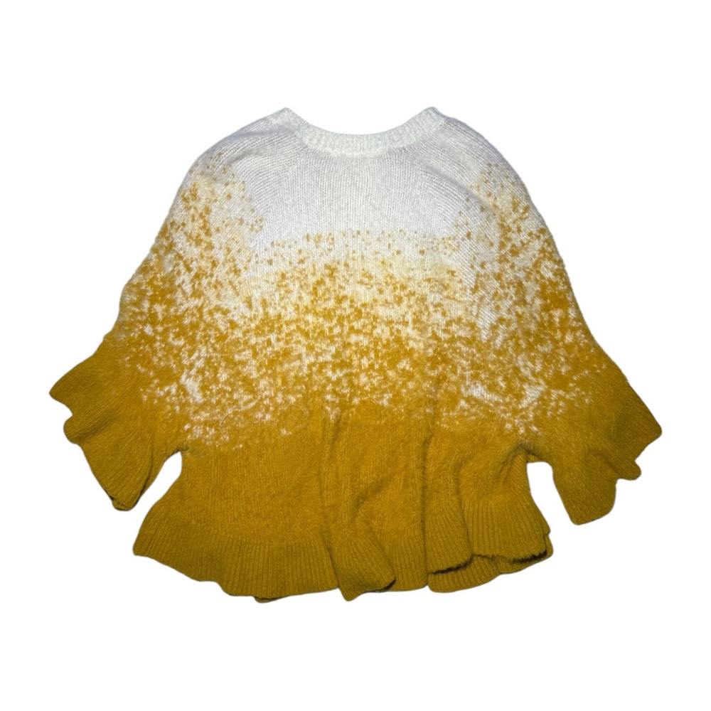 Calligraphie Kimono Style Ruffle Cardigan XL Soft Fuzzy Open Front - Picture 2 of 3